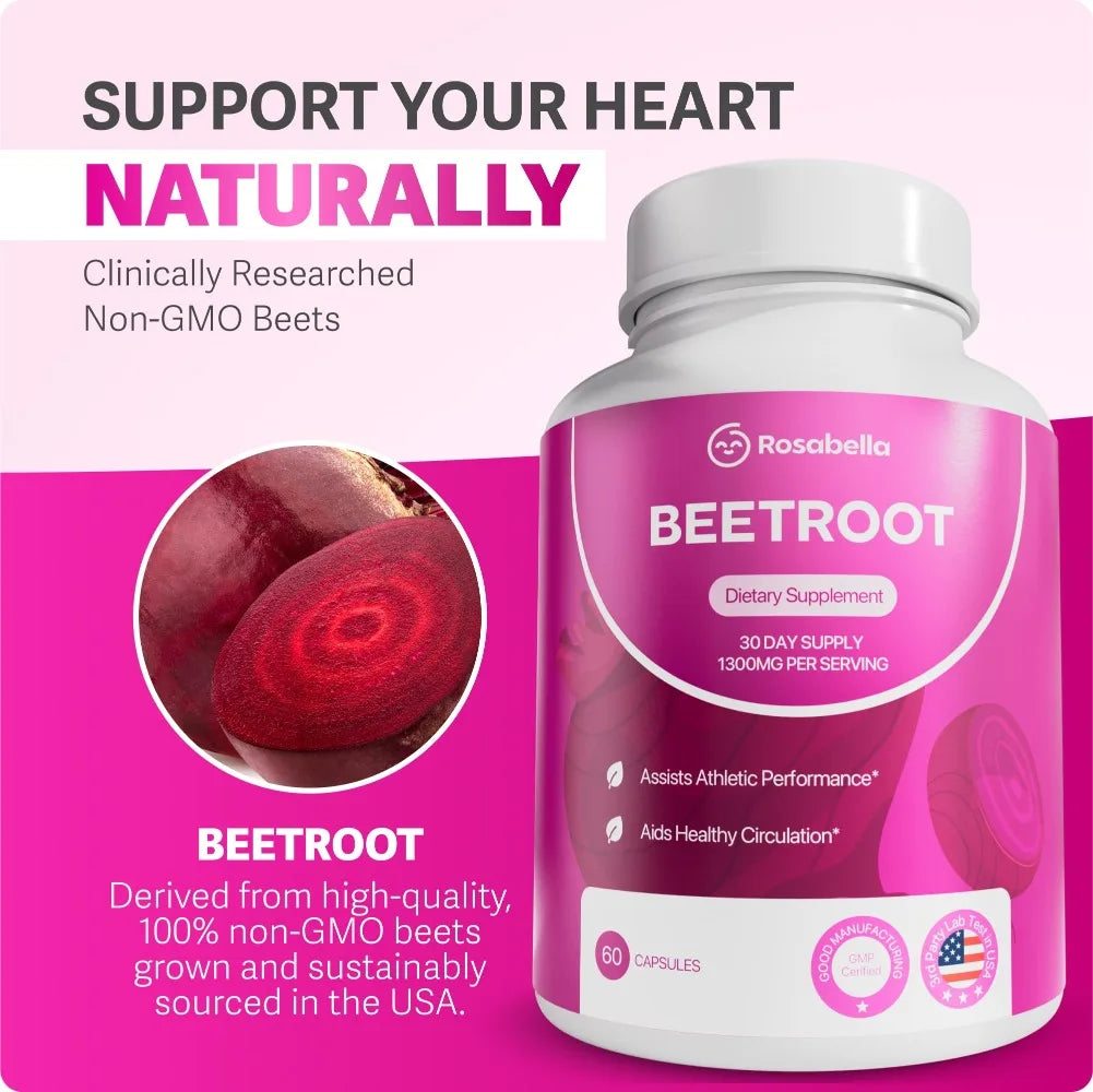 CJDessentials™ Organic Beetroot Rosabella - 1300 Mg Beetroot Powder