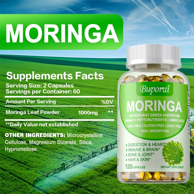 CJDessentials™ Moringa Capsules 1000 Mg